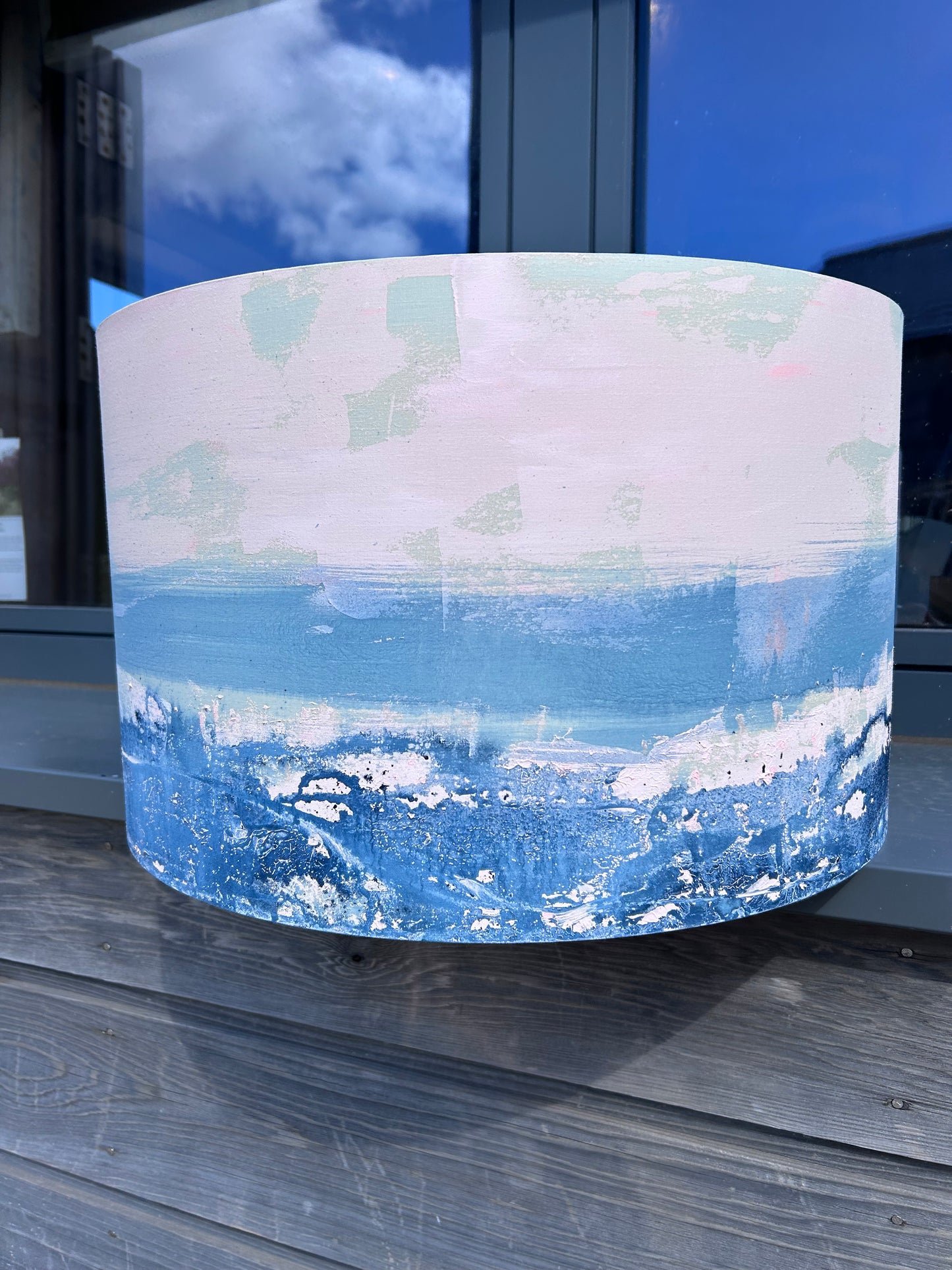 Large Scale Hand Painted Estuary Pendent Shade