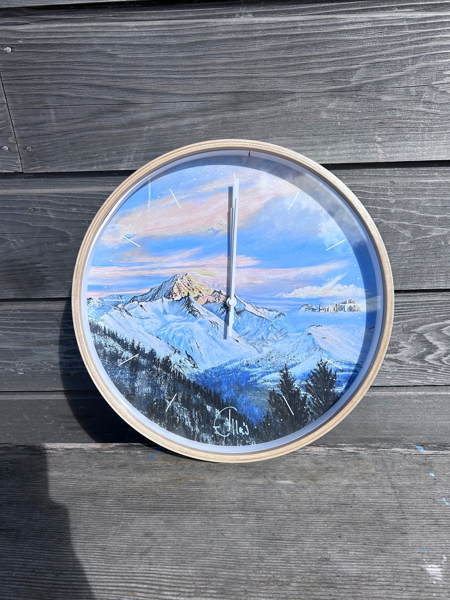 Mont Blanc Printed Clock